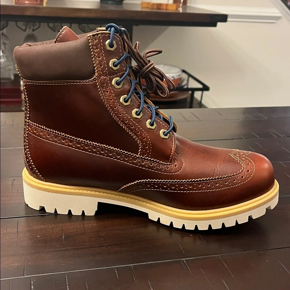 Timberland 6” Premium Brogue Boots Limited Edition Brown new Mens Size 9